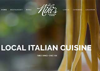 Nikis Italian Bistro website